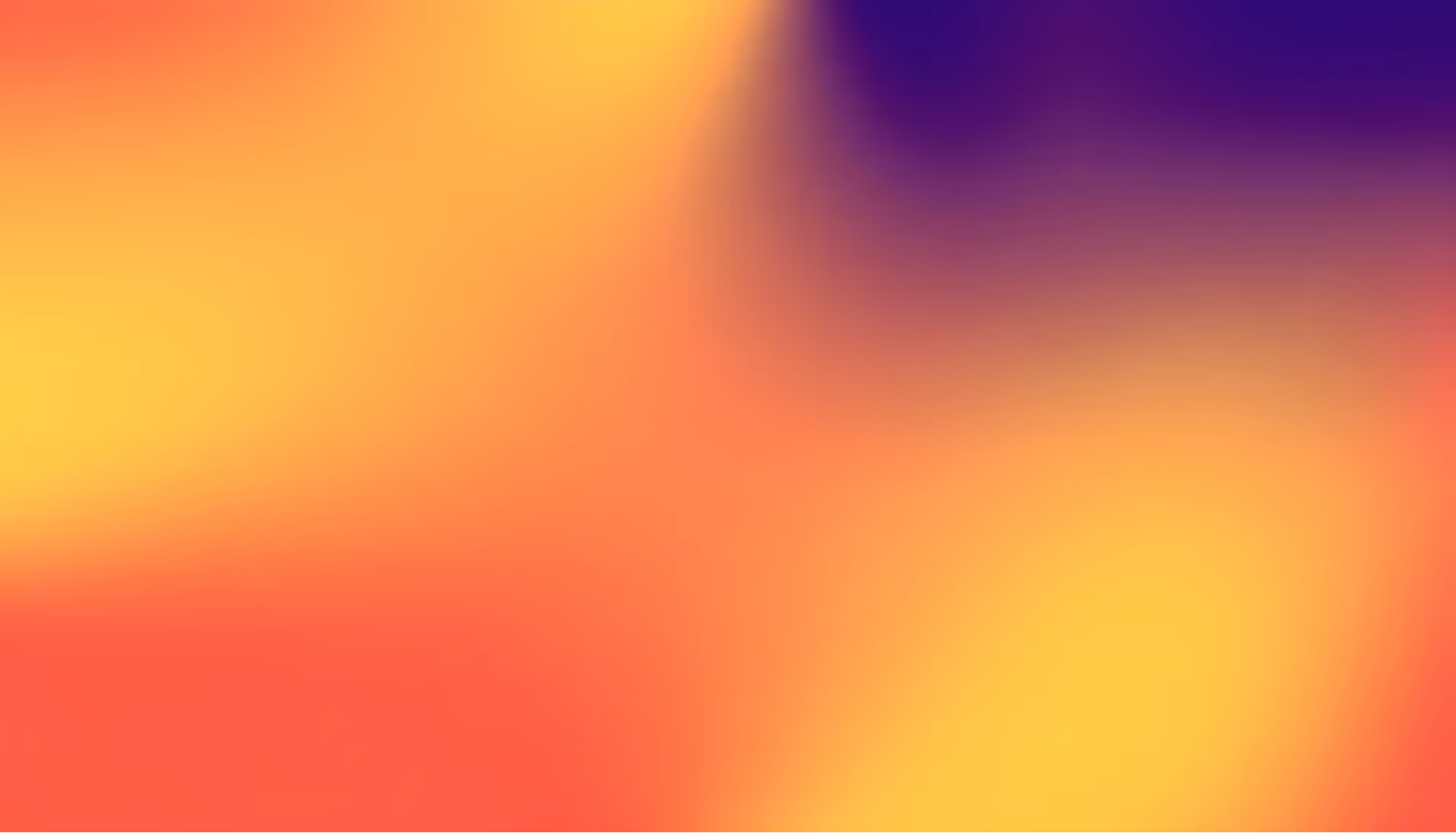 A vibrant abstract background with smooth gradients of warm yellow, orange, and red tones blending into dark purple, evoking a sense of warmth and energy.