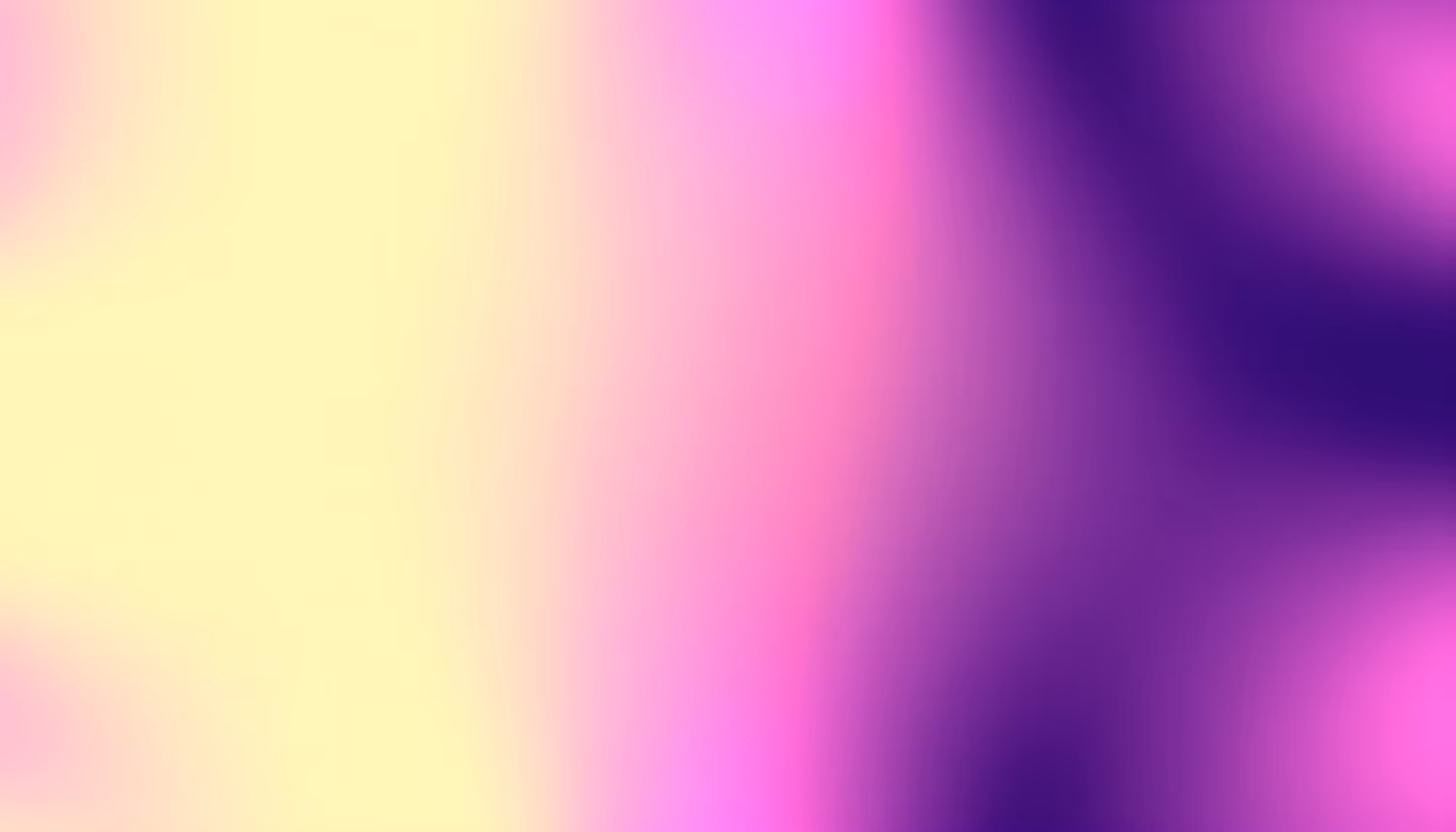 A smooth blend of pastel yellow and vibrant pink transitions to deep purple, creating a dreamy and soothing abstract gradient background.