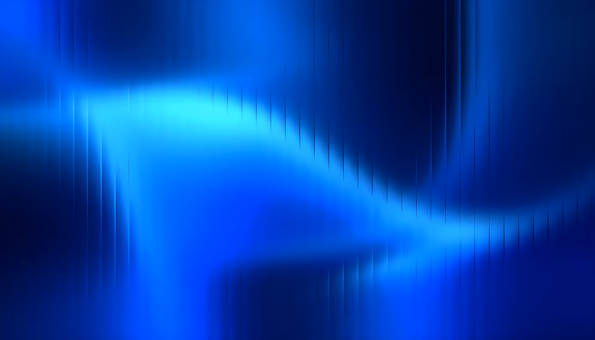 Abstract blue waves with vertical streaks, creating a calming, fluid motion. Gradient from light to dark blue evokes a serene, flowing atmosphere.