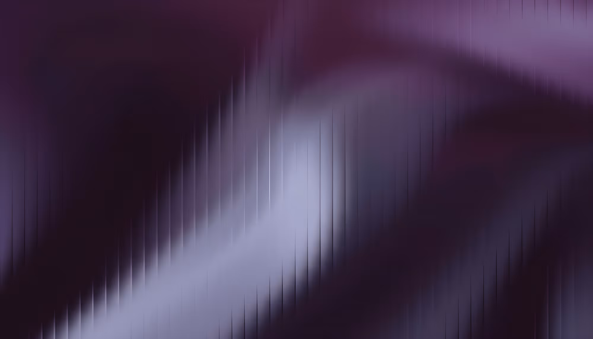 Abstract image with soft, flowing gradients of purple and black. Vertical lines create a sense of motion and depth, conveying a calm, mysterious mood.
