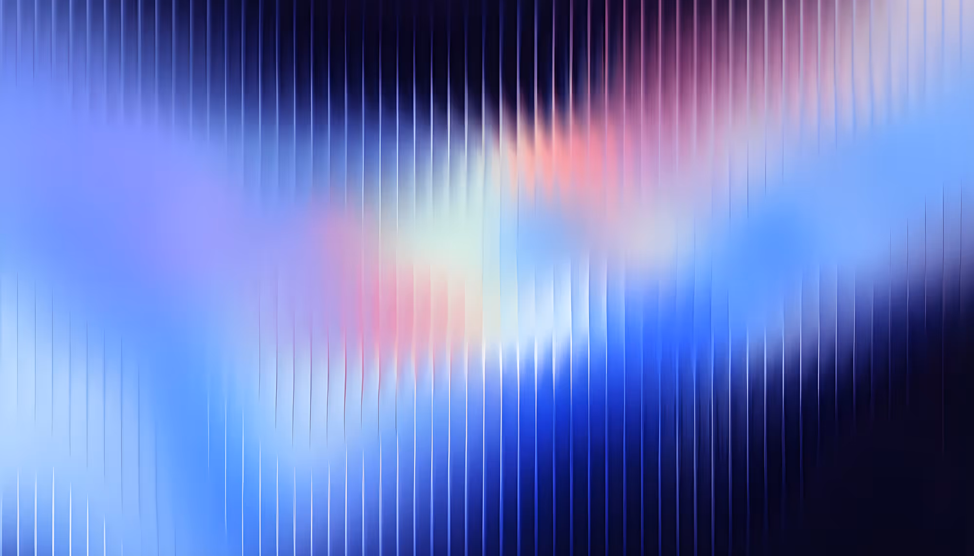 Abstract image with vertical lines, blending soft gradients of blue, pink, and purple. The tones create a serene and dreamy atmosphere.
