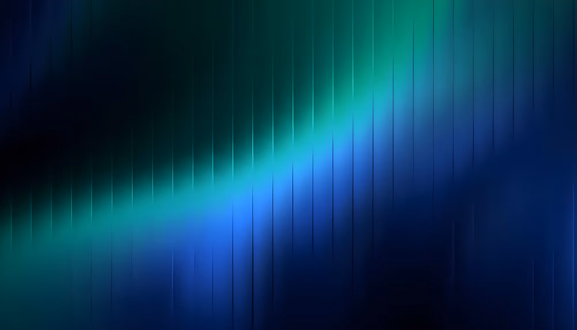 Abstract image of dark blue and green vertical lines, creating a smooth gradient. The colors blend, evoking a calm and mysterious ambiance.