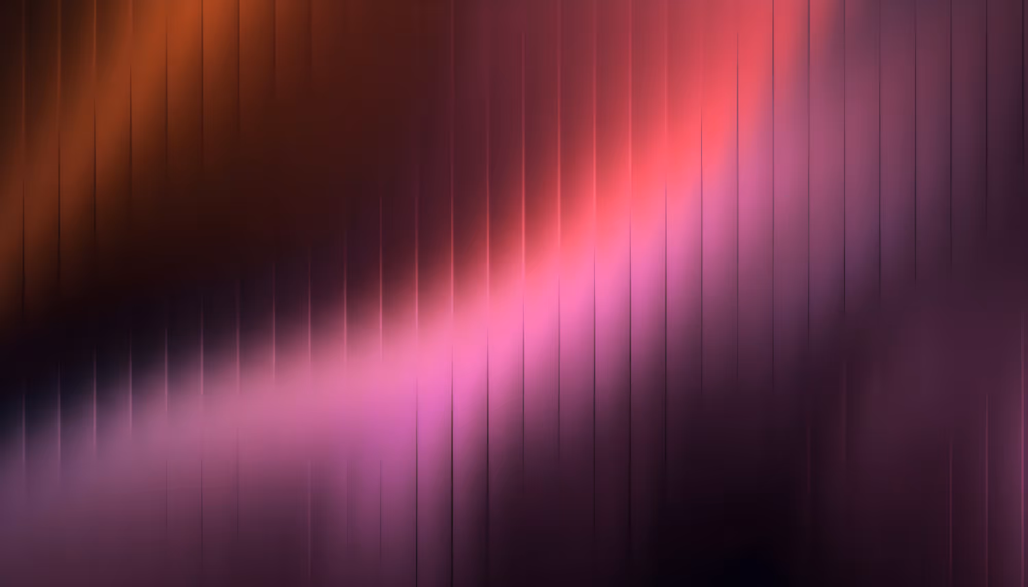 Abstract gradient with vertical lines in shades of pink, orange, and purple, creating a dynamic, flowing wave pattern. The overall tone is calm and serene.
