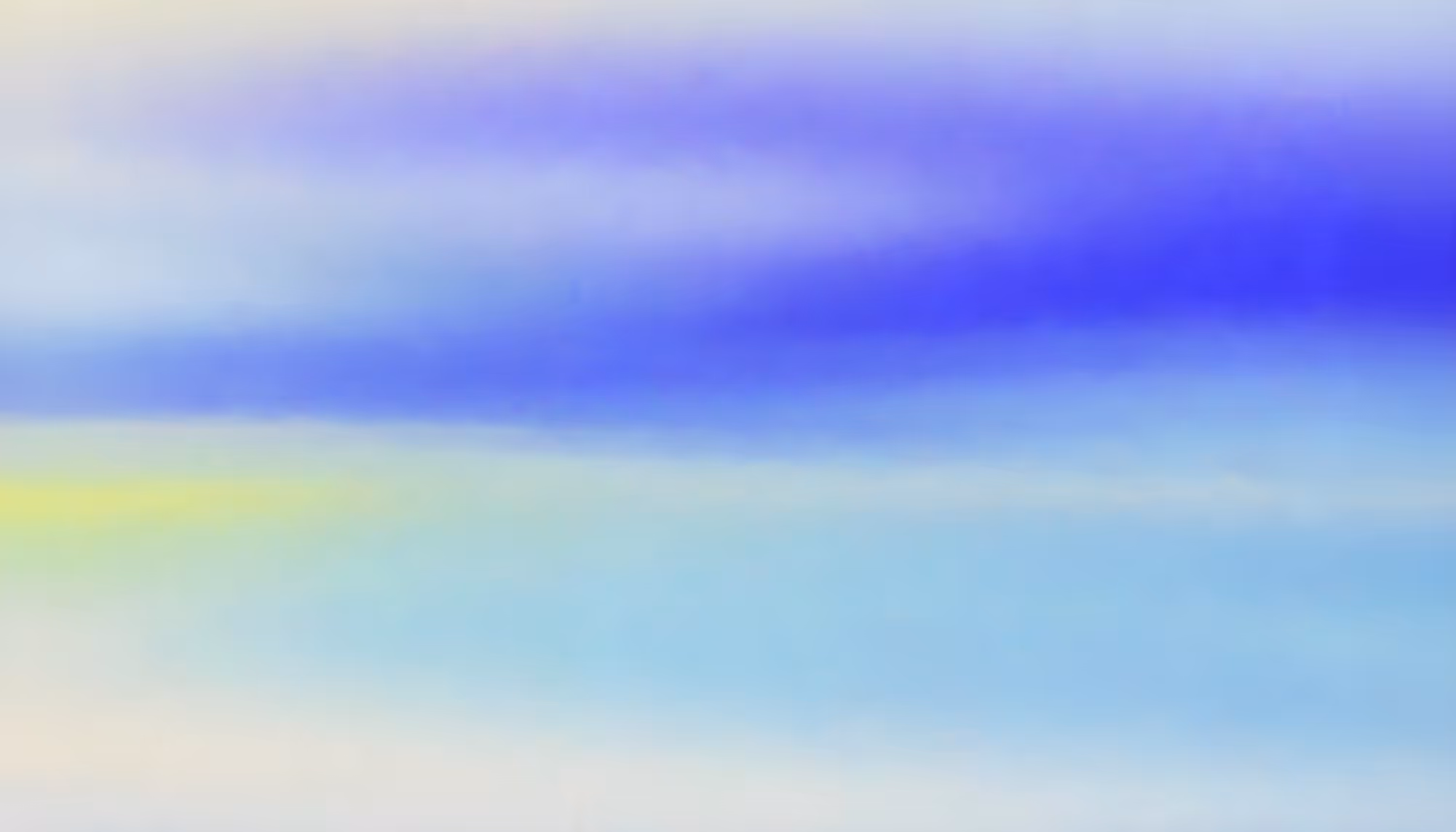 Abstract image featuring soft gradients of blue and purple, blending into yellow at the bottom left. The peaceful tones evoke a serene, calming atmosphere.