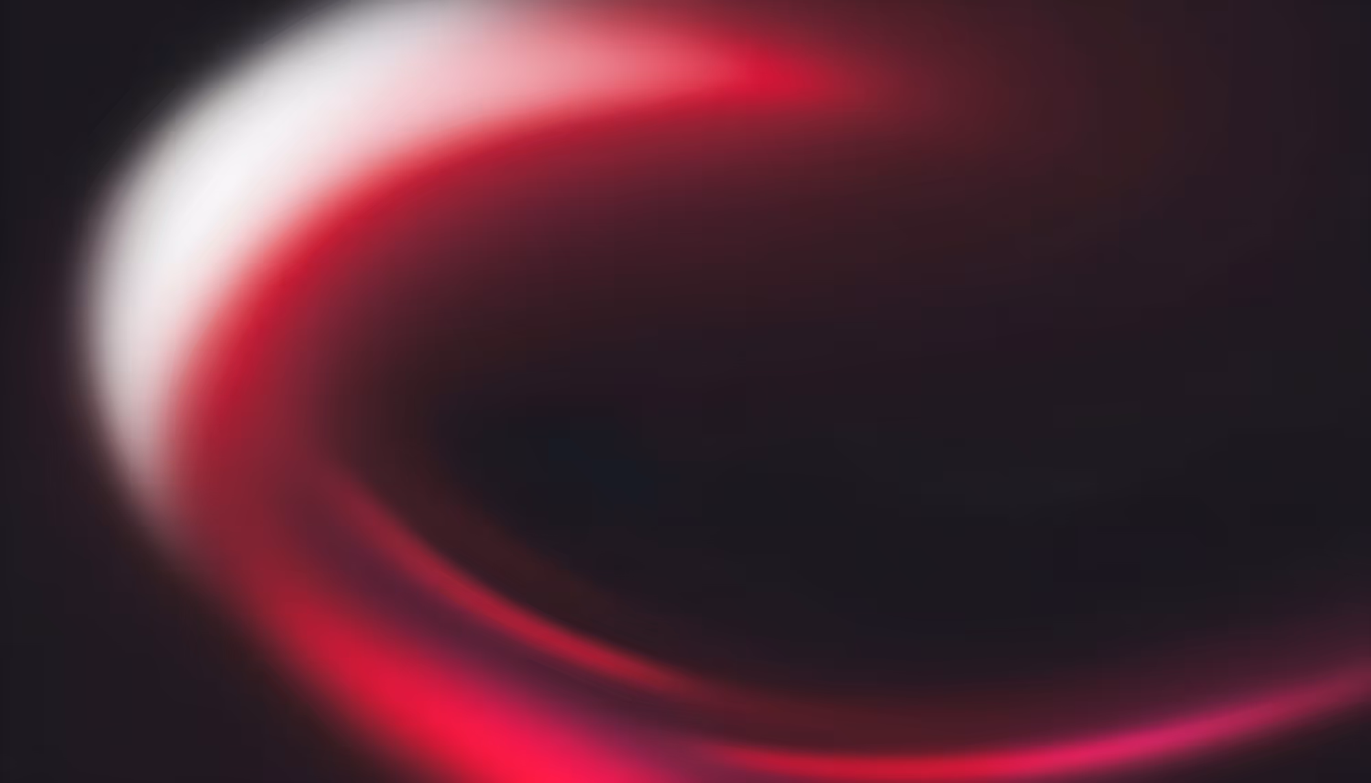 Abstract image with a swirling blend of red, pink, and white against a dark background. The smooth curves create a dynamic and energetic vibe.