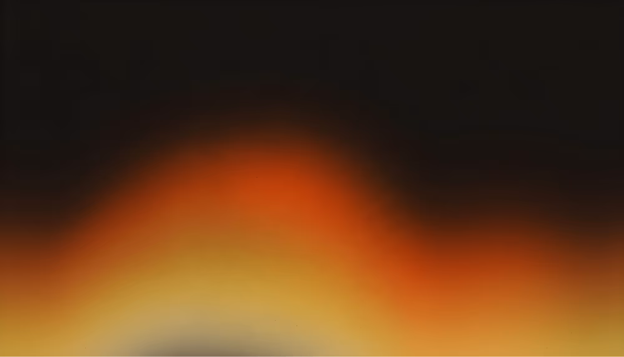 Abstract image with a gradient blending from fiery orange and yellow at the bottom to deep black at the top, evoking a sense of warmth and mystery.