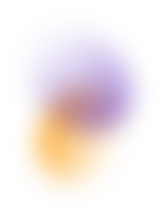 Abstract oval shape with vibrant orange blending into deep purple edges on a transparent background.