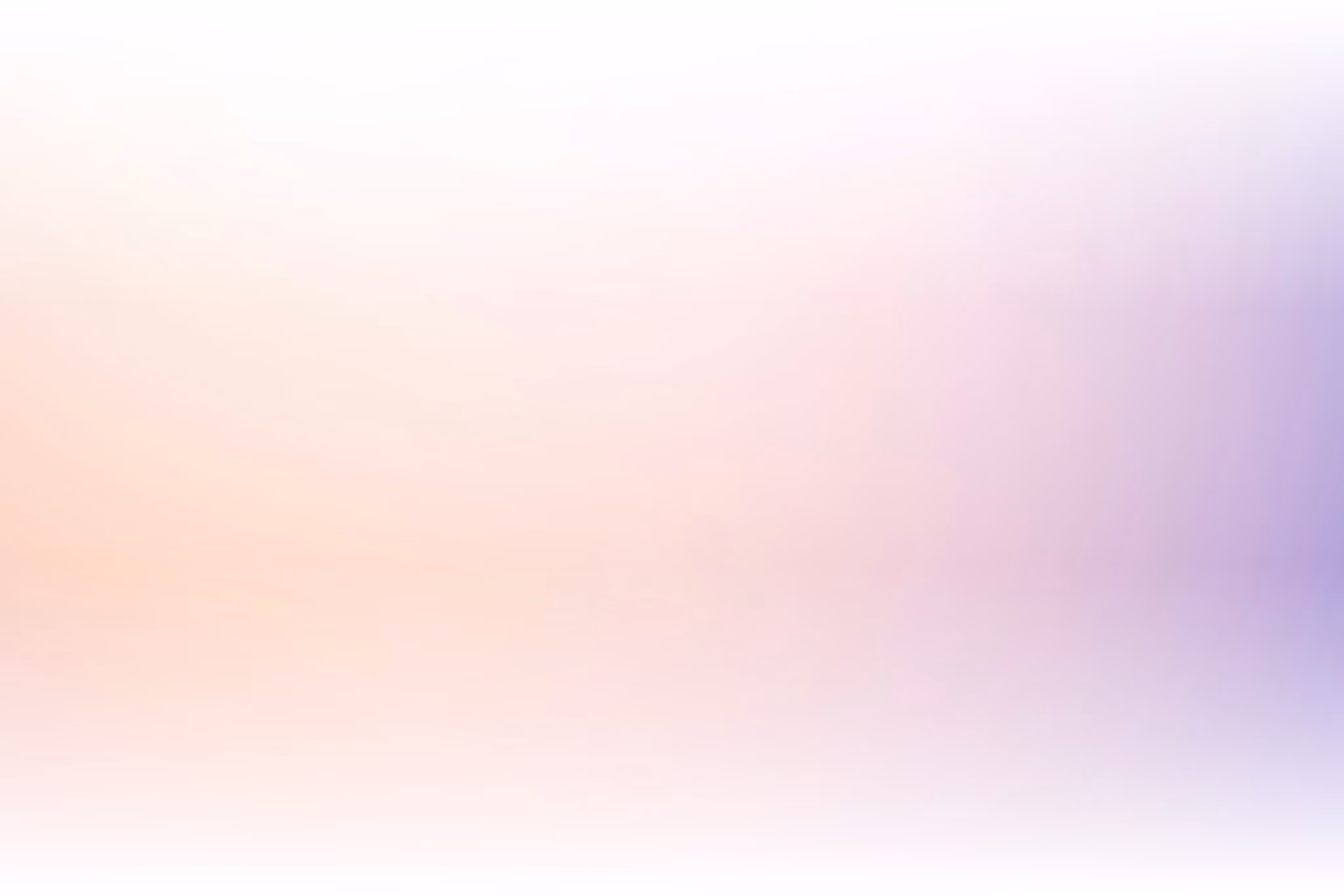 Soft gradient background blending peach, pink, and lavender colors.
