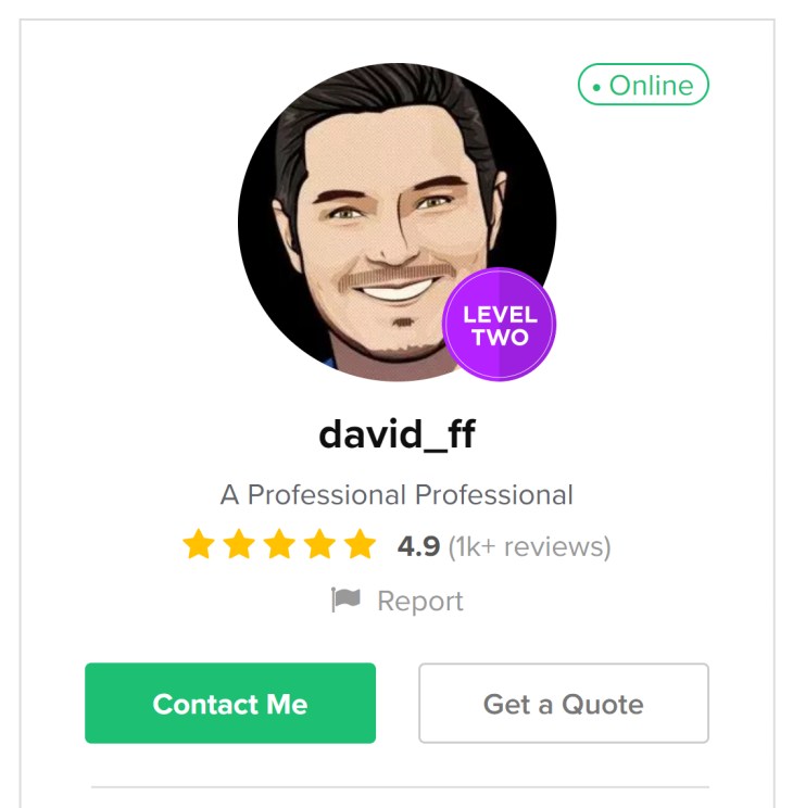 David-ff - brand development expert - Fiverr sellers who make 6 figures a year in 2023