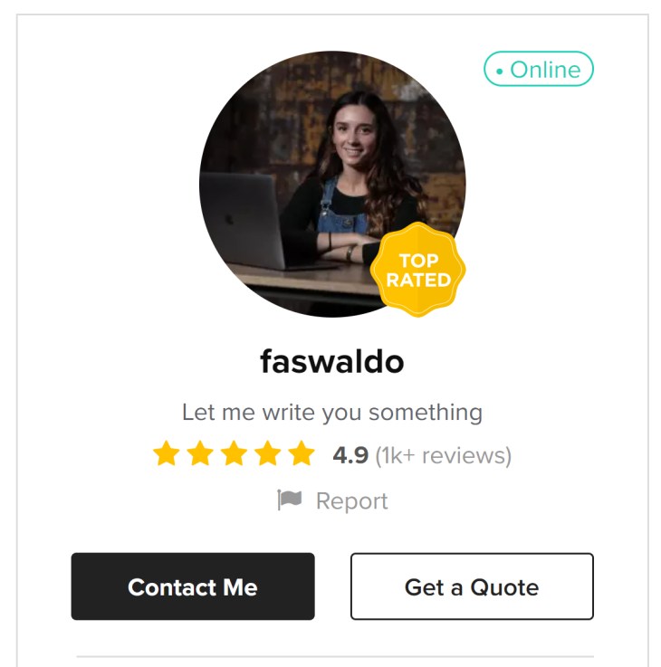 faswaldo - Fiverr sellers who make six figures a year in 2023