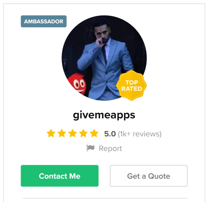 givemeapps - app marketing and promotion - Fiverr sellers who make six figures a year in 2023
