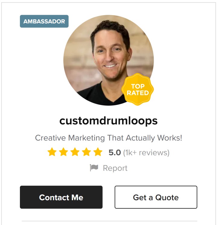 customdrumloops - digital marketing - Fiverr sellers who make six figures a year