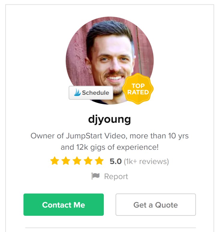 djyoung - Fiverr sellers who make six figures a year in 2023