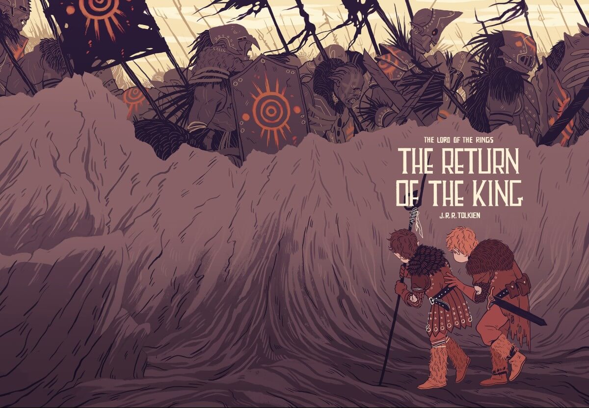 Lord of the rings The return of the king by Tolkien | Book cover design by Sara Kipin, USA | 20 Inspiring Book Cover Designs of Great Classics by Artists on Behance