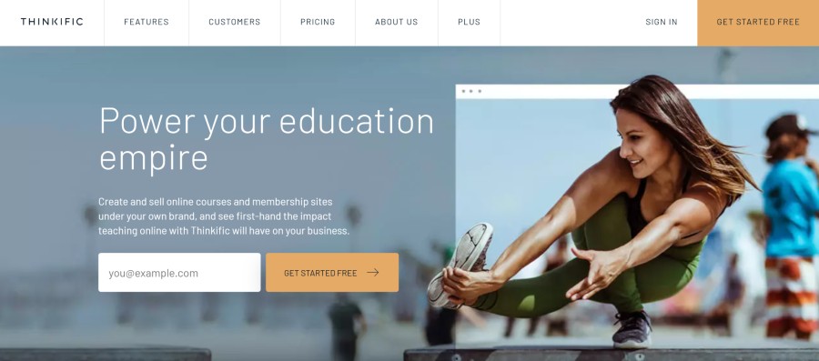 Thinkific Affiliate Program on 25 Best Gig Economy App Affiliate Programs for 2021 by Huntlancer
