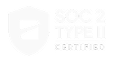 SOC 2 Type II Certified badge with shield icon.