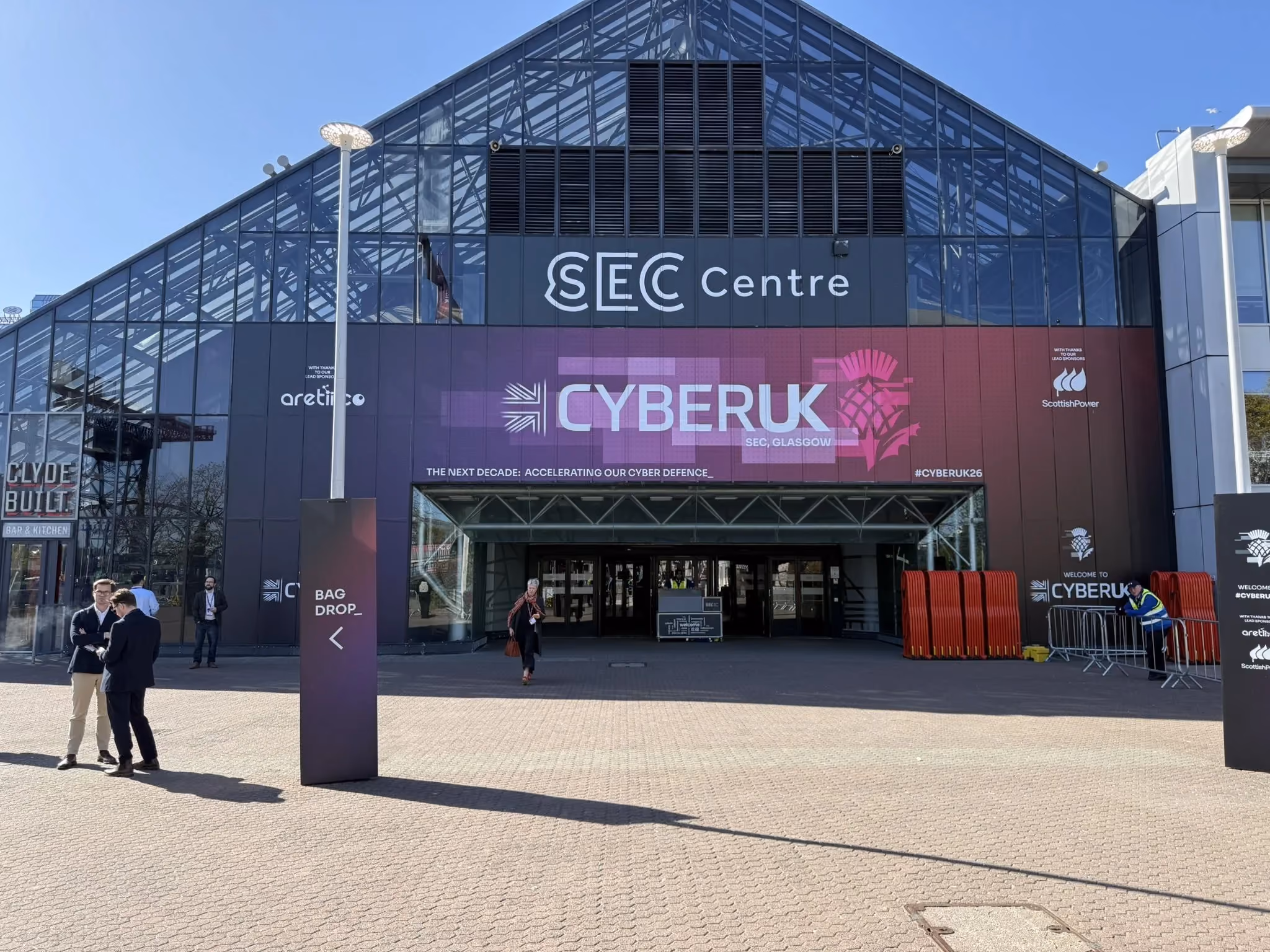 SEC Glasgow entrance, one of the UK exhibition venues Redblu builds stands for
