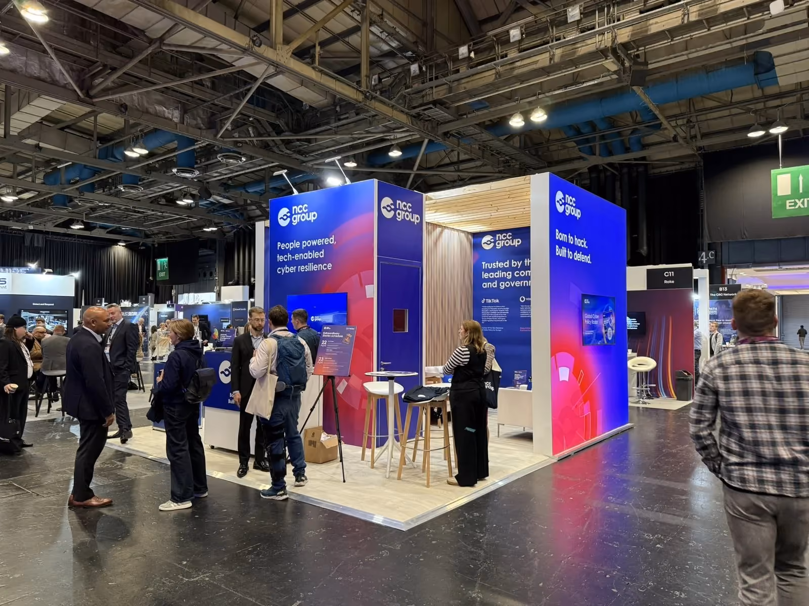 NCC Group exhibition stand project by Redblu