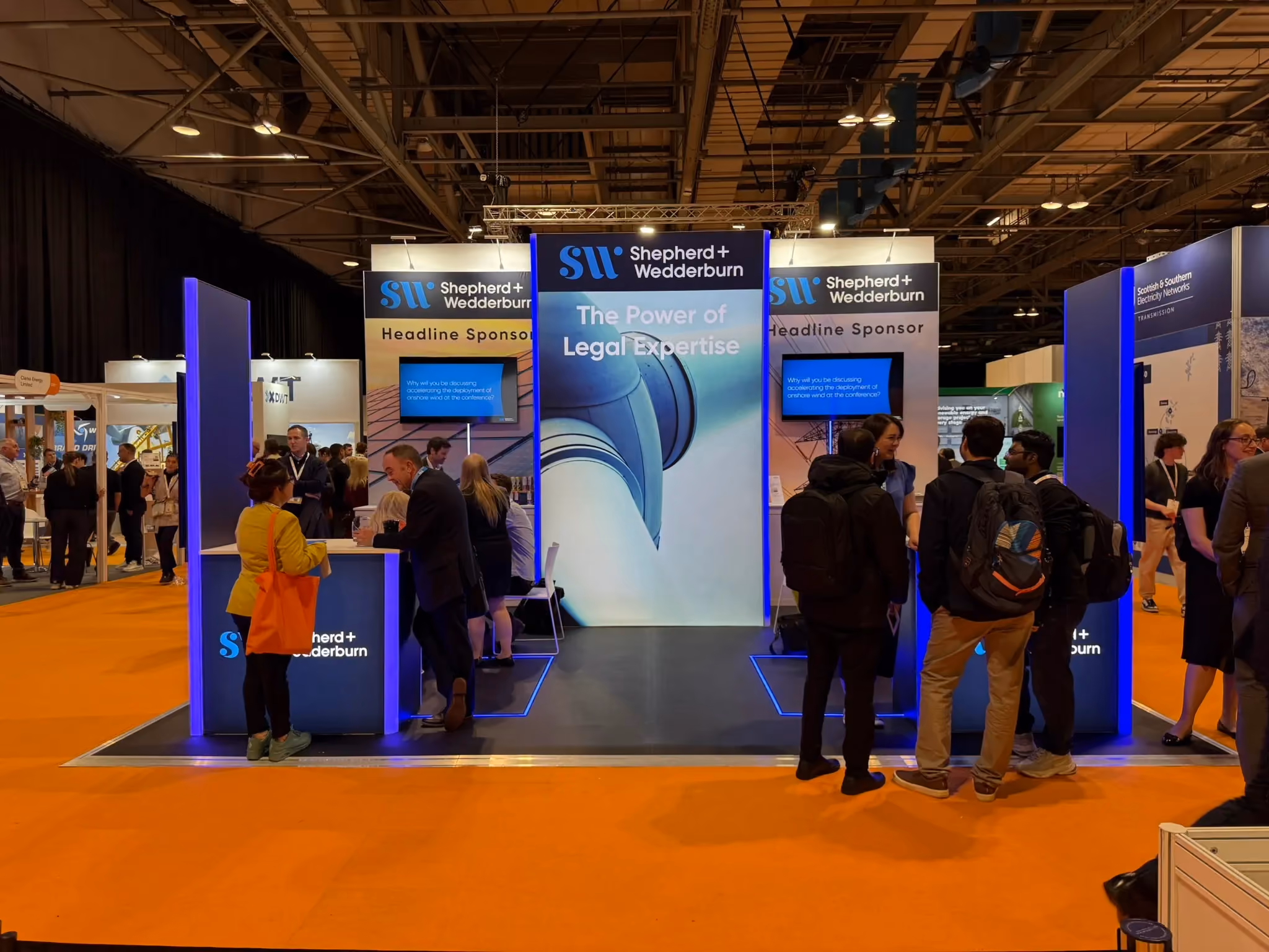 Exhibition stand with LED video wall feature