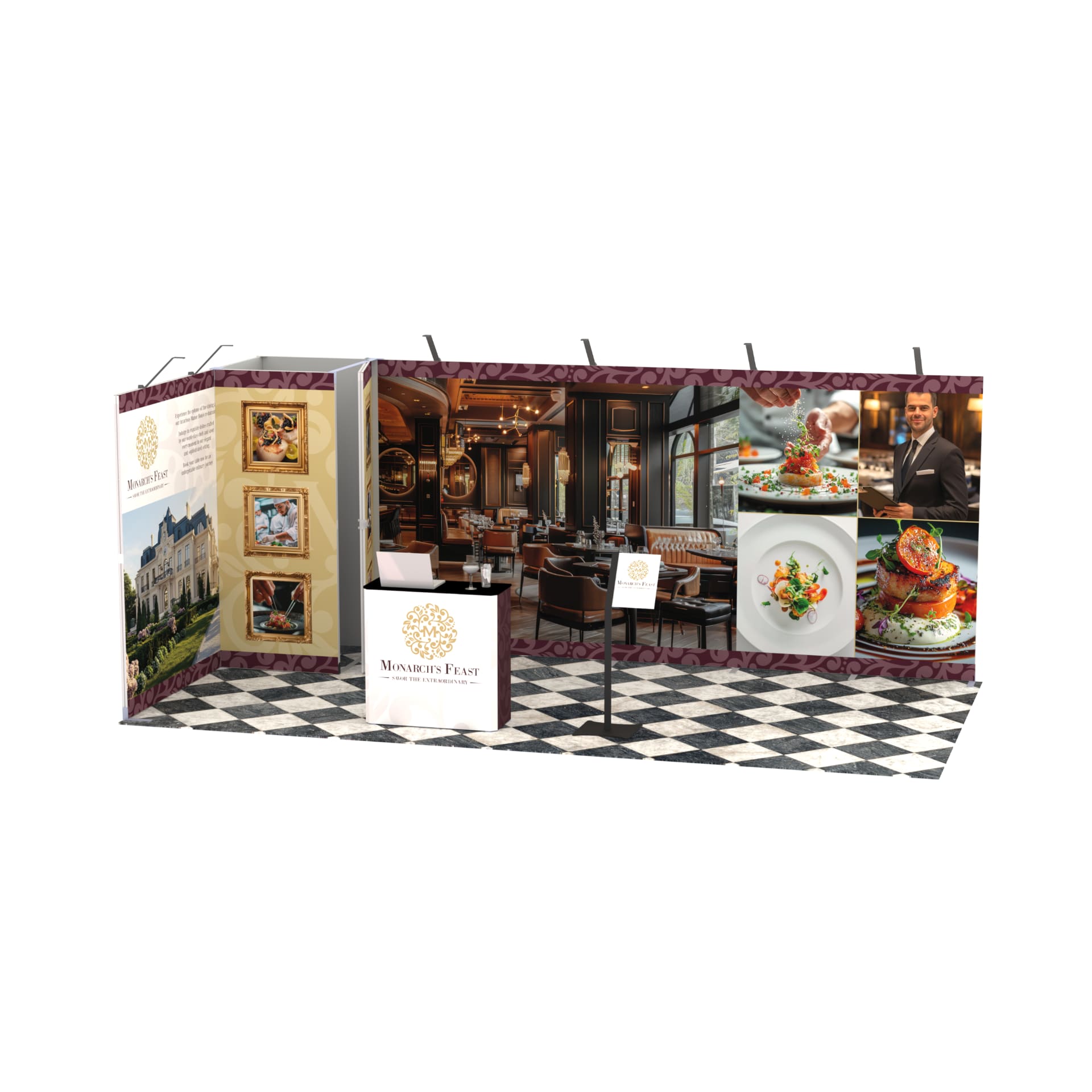 FastFrame 18m² Open Plan stand — 5m x 3m, open 2 sides