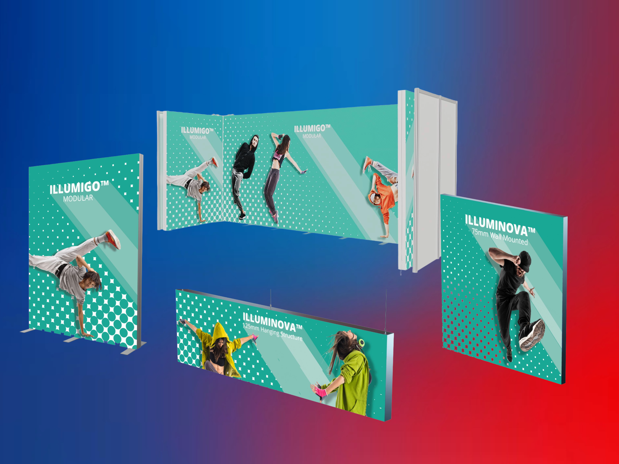 iLLumigo modular lightbox display stand