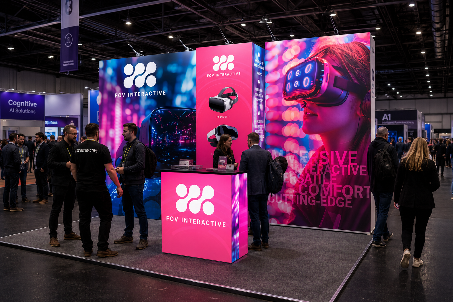 FastFrame modular exhibition stand render