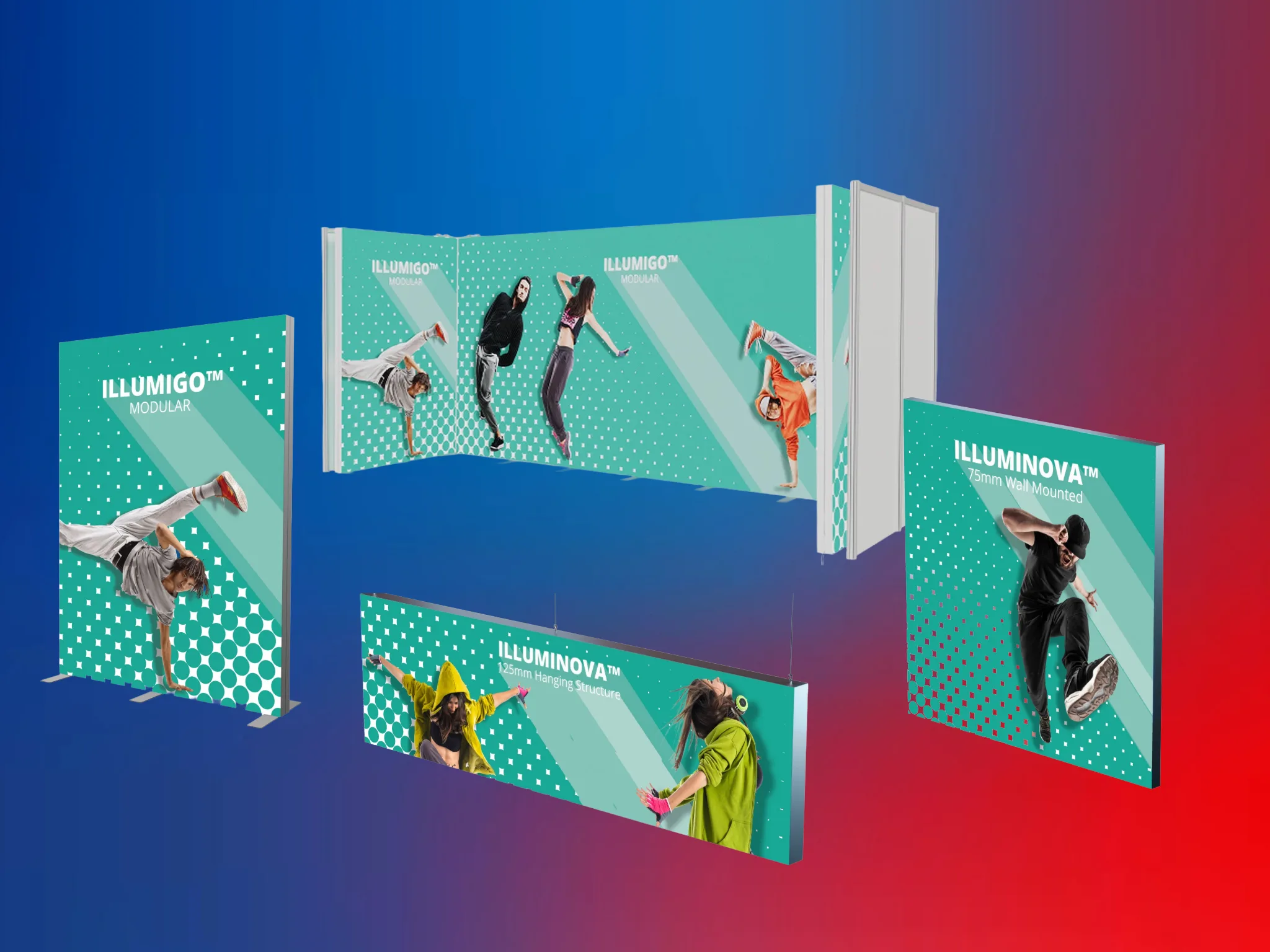 iLLumigo modular lightbox display stand