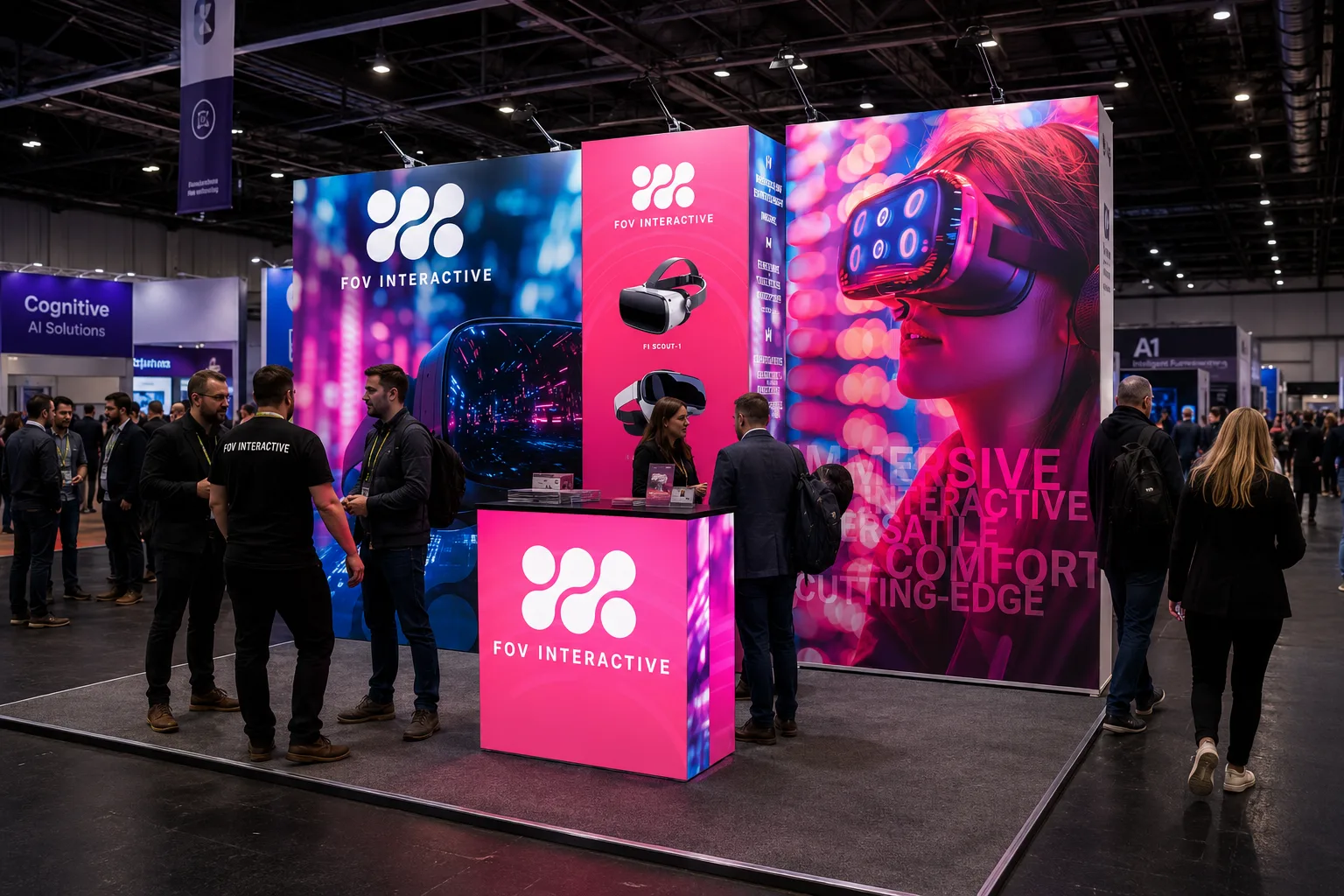 FastFrame modular exhibition stand render