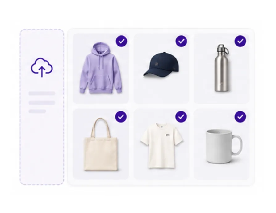Valda produkter importeras till en webbshop