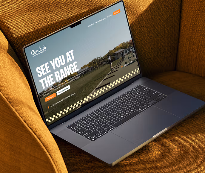 Conleys Golf website mockup on desktop