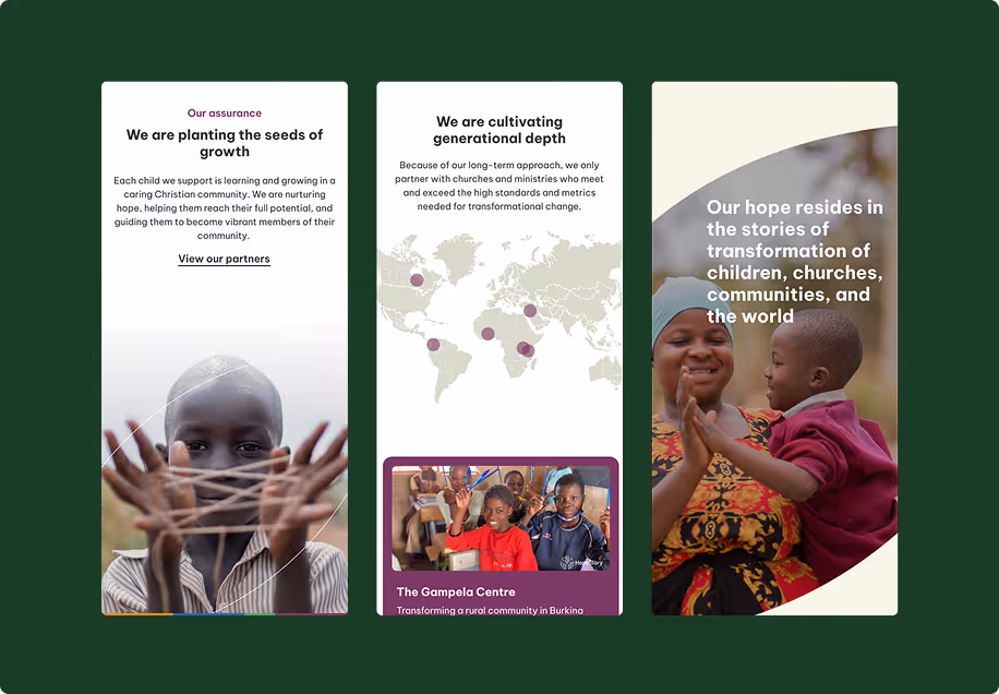 Hopestory website mockup on desktop