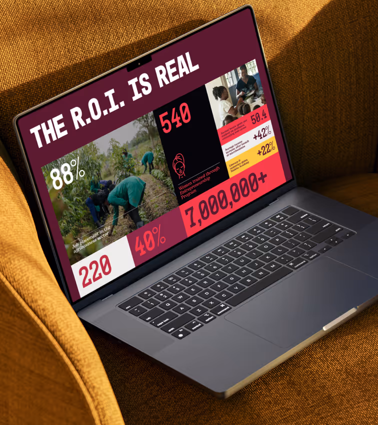 a laptop showing the Maisha website