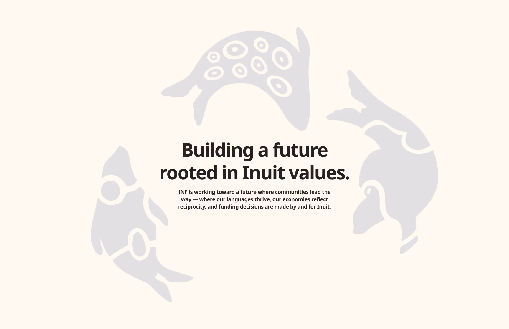 The 3 seal graphic section for Inuit Nunaat Fund
