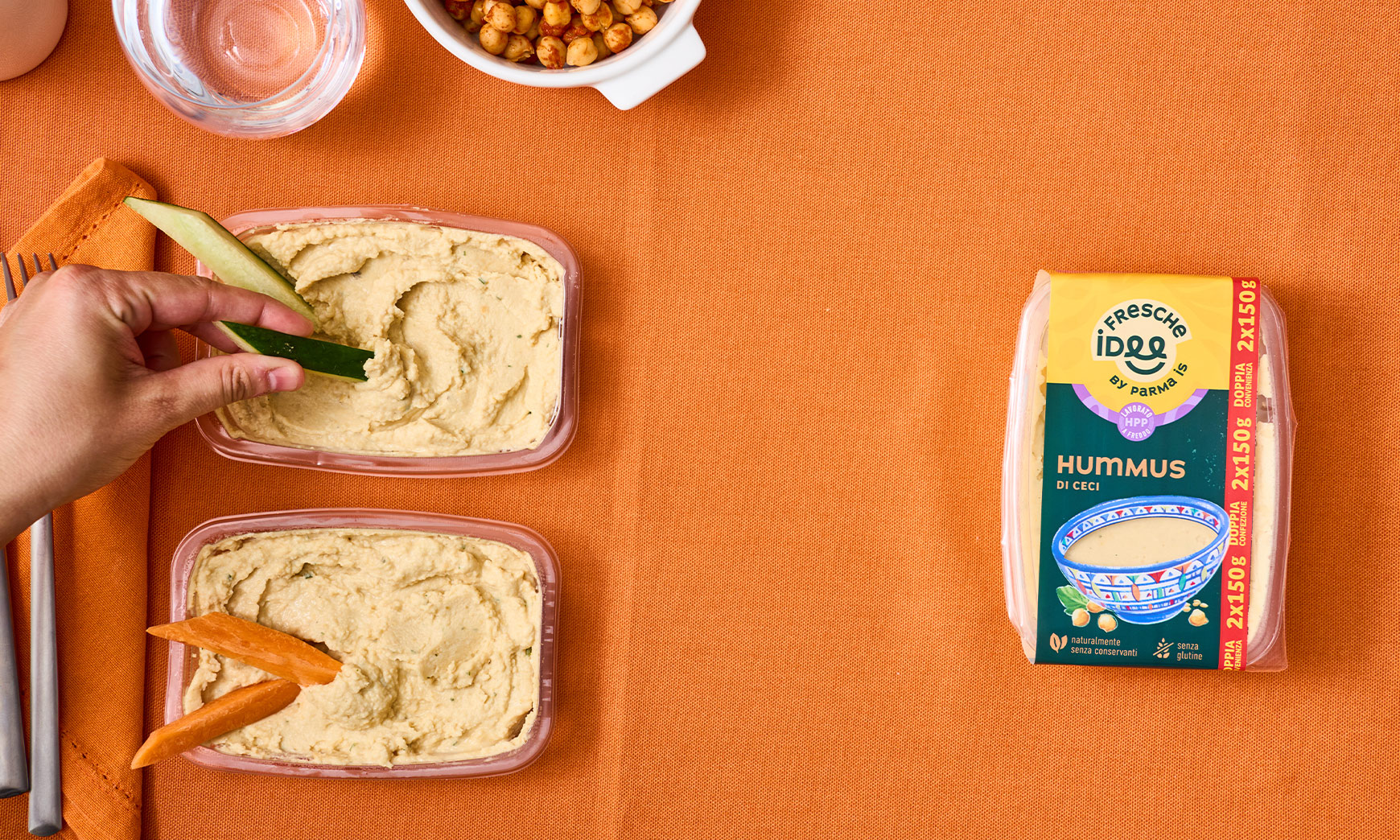 Hummus per tutti. Anche per chi usa la sinistra