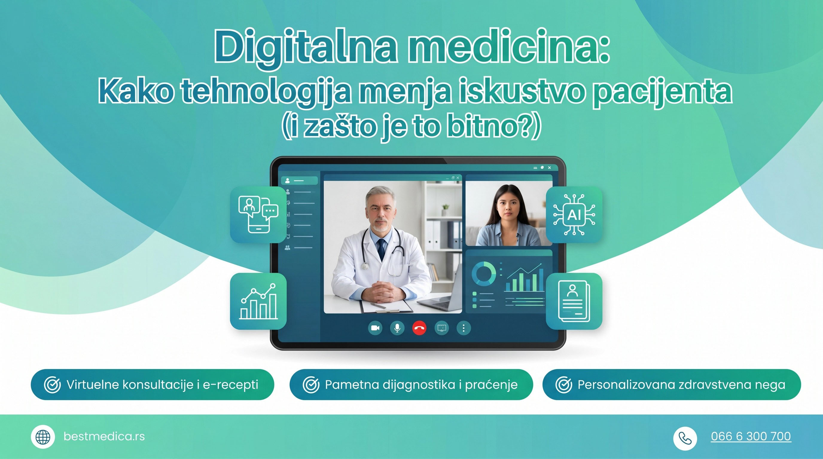 Kako digitalizacija i savremene tehnologije transformišu zdravstveni sistem, unapređuju iskustvo pacijenata i omogućavaju precizniju, bržu i humaniju medicinsku negu.