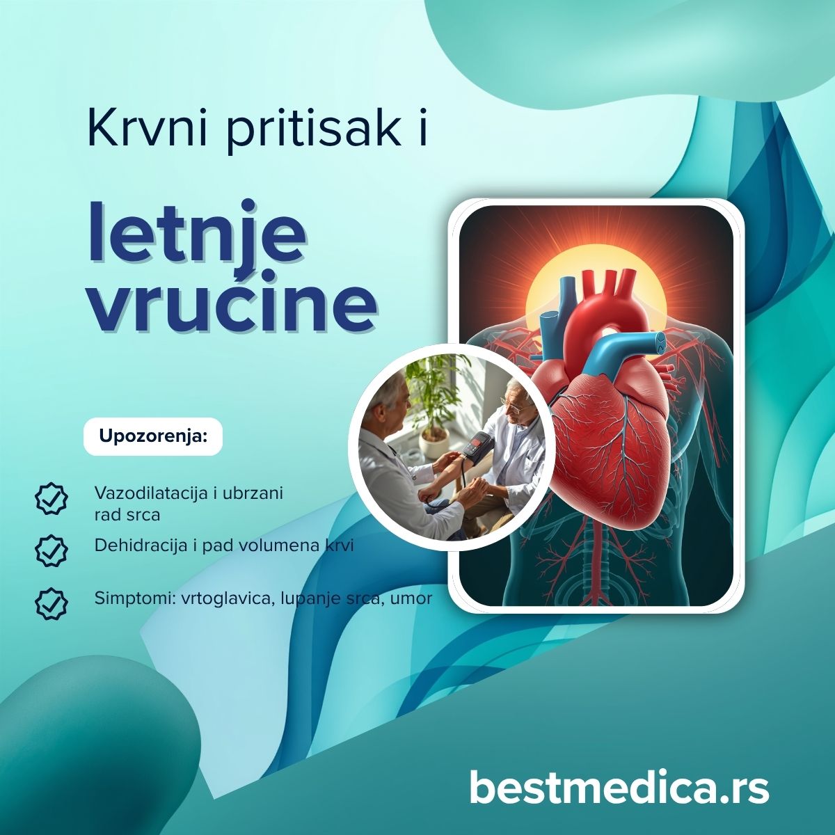 Krvni pritisak i letnje vrućine – zašto vruće vreme može biti opasno za srce