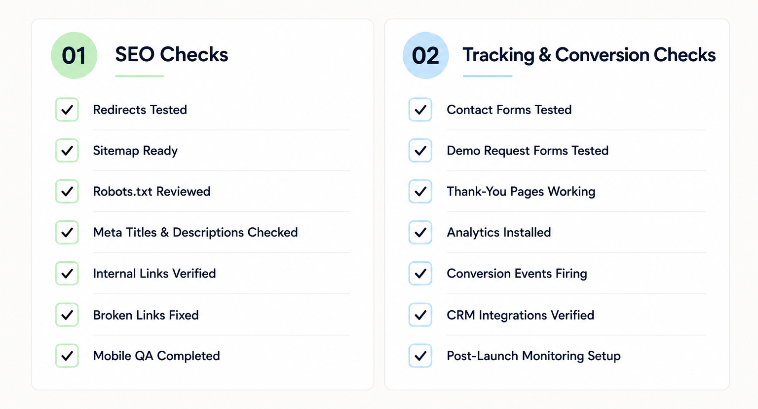 Pre-launch SEO and tracking checklist