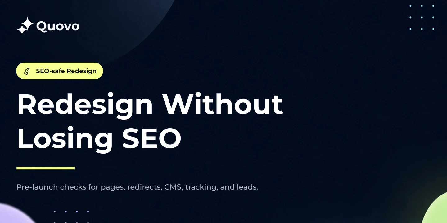 Website Redesign Without Losing SEO: A Practical Pre-Launch Plan Thumbnail
