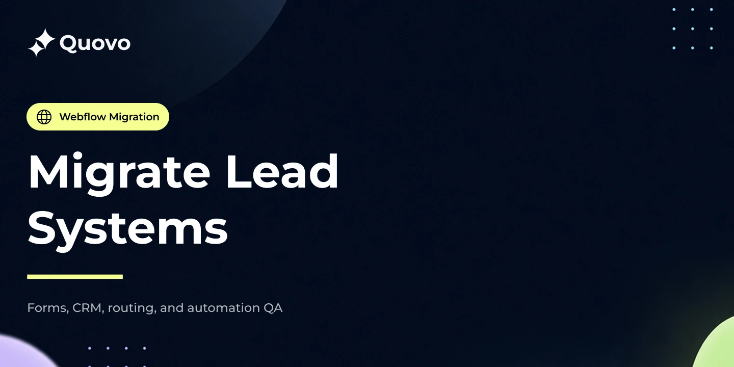 How to Migrate Forms, CRM Integrations, and Automations to Webflow Thumbnail