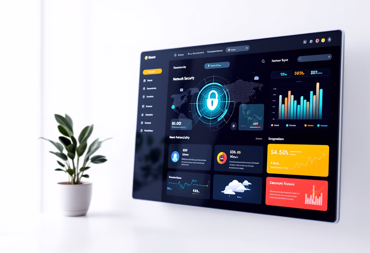 [interface] image of a network security software interface for an ai cybersecurity company without a device.