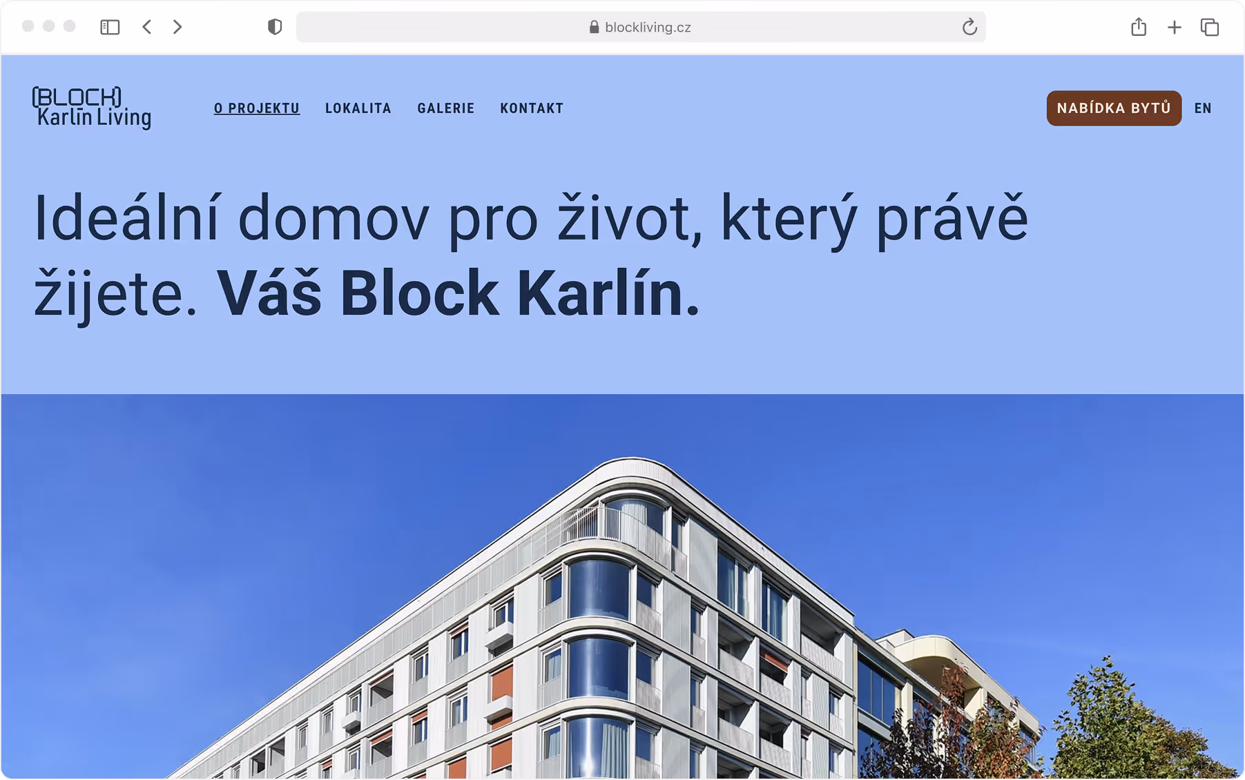 Block Karlín mobile responsive design