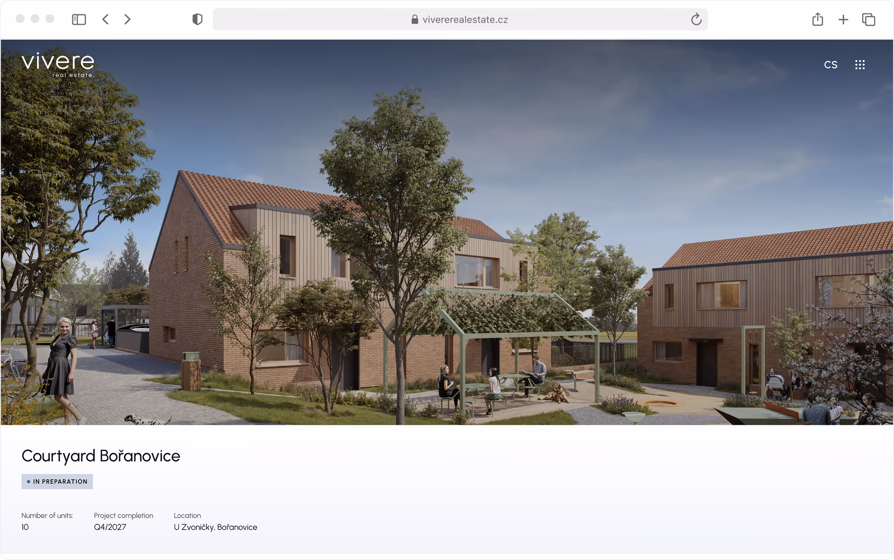 Vivere interactive Mapbox map of property locations