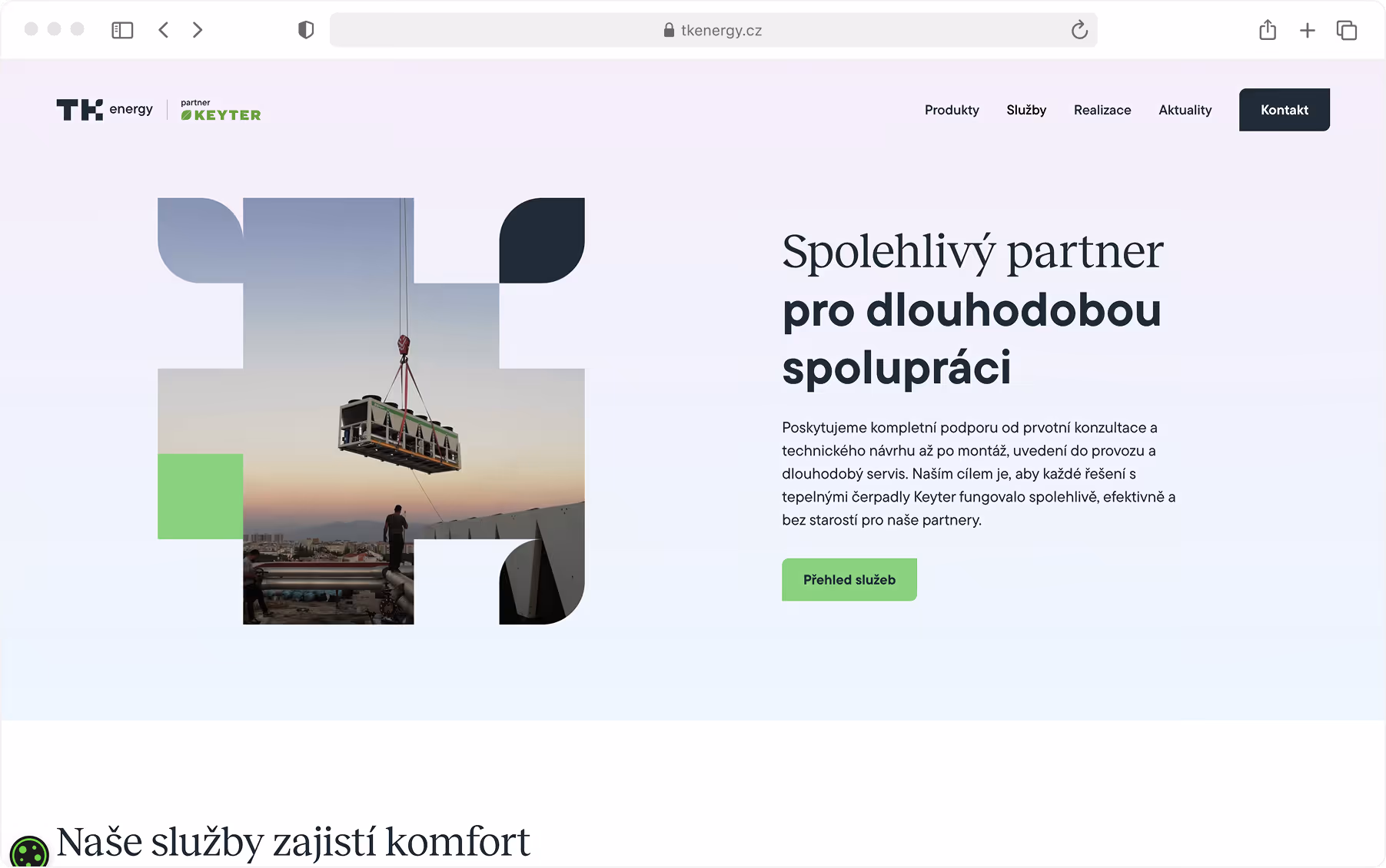 TK Energy mobile responsive B2B design