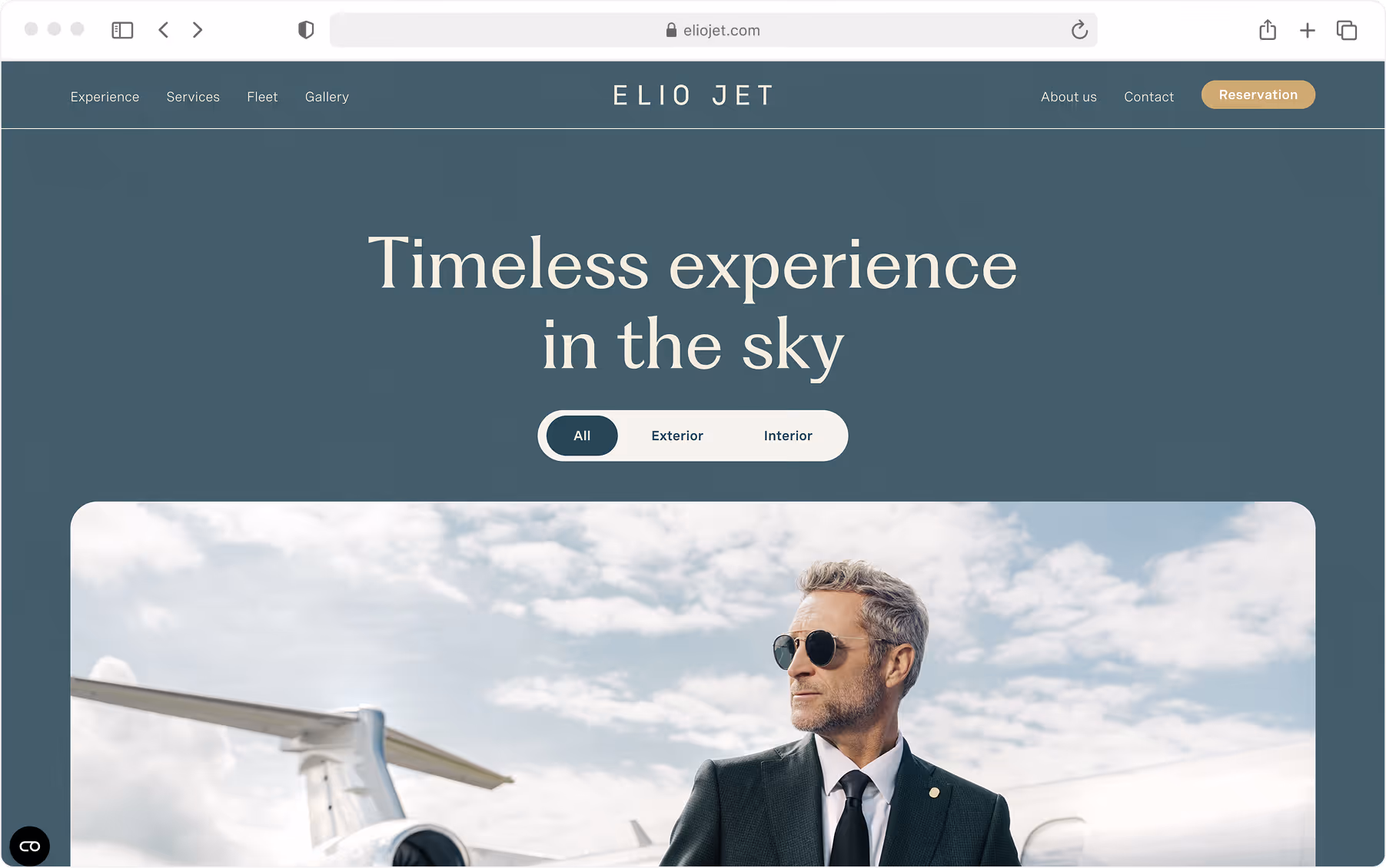 Elio Jet mobile responsive luxury design