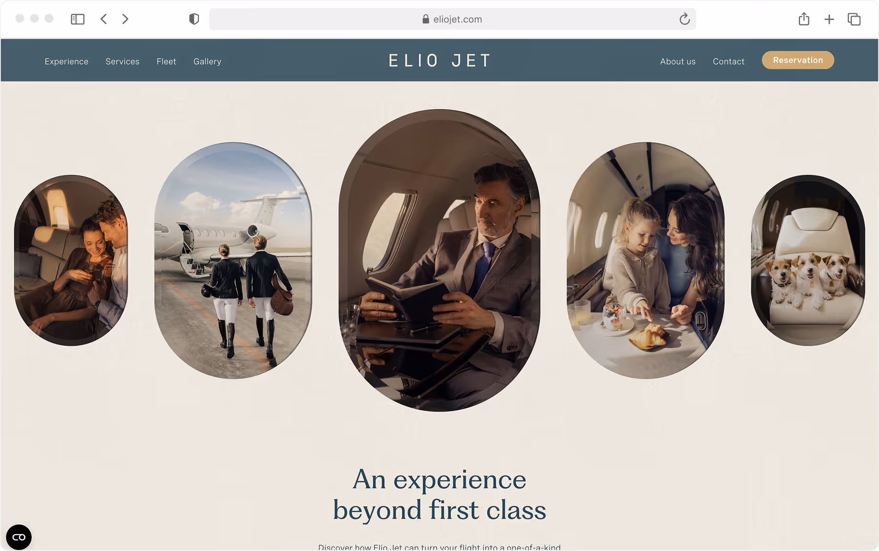 Elio Jet fleet showcase page