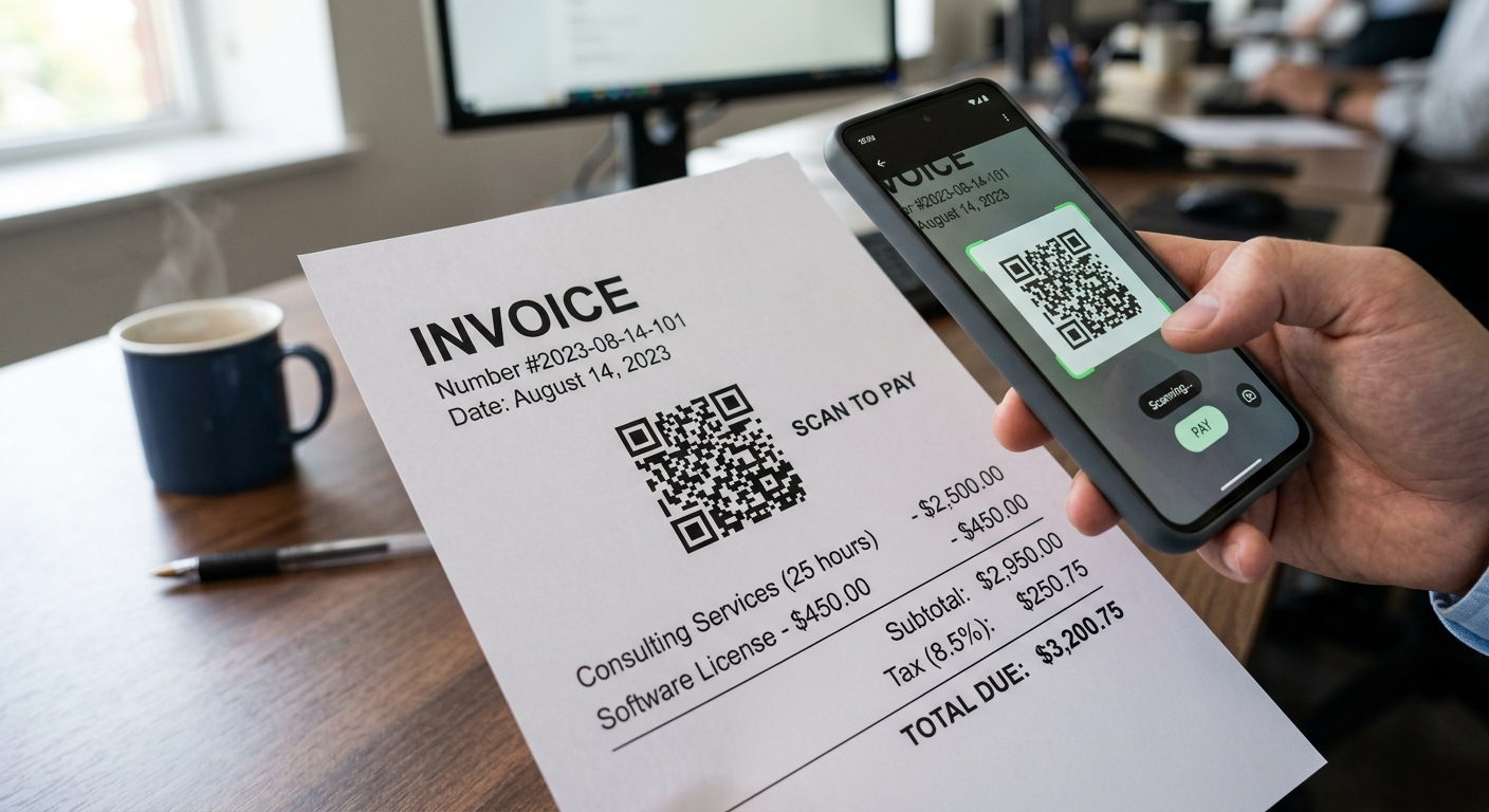 Invoice with Verifactu QR code for AEAT verification
