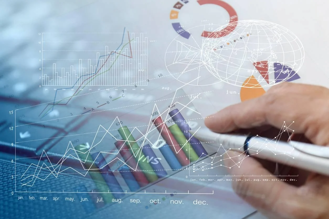 Schémas et courbes représentant une analyse de concurrents.