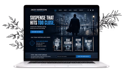 Sienna Hart author platform mockup