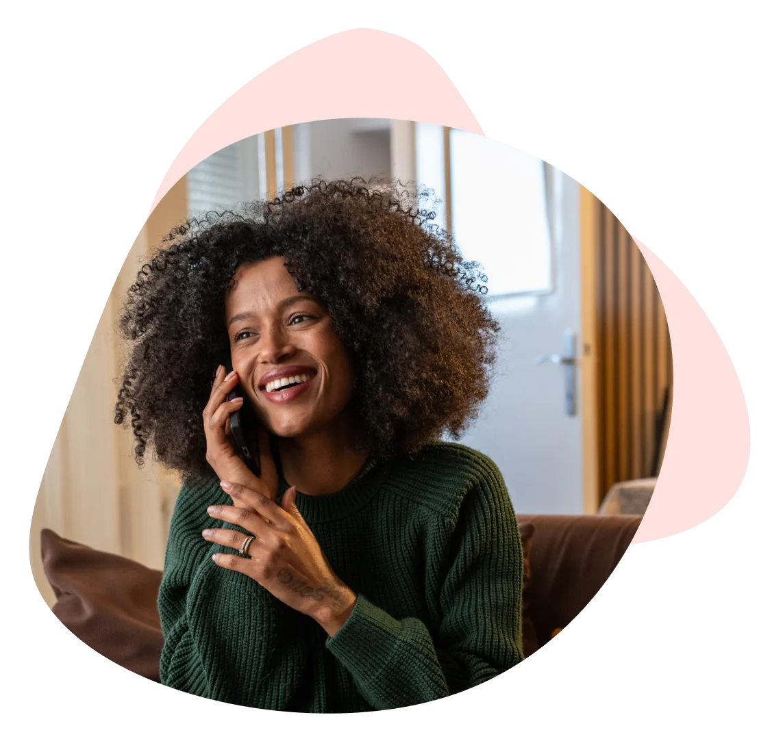A direct seller recording a voicemail for a customer
