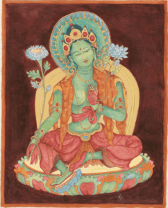 Green Tara Thangka image